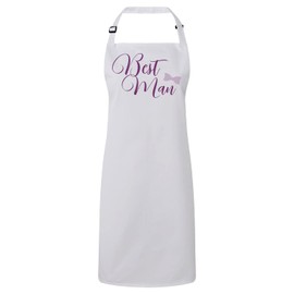 Fabulous Premium-Küchenschürze Weiß Best Man Hochzeit Heirat Kalligraphie