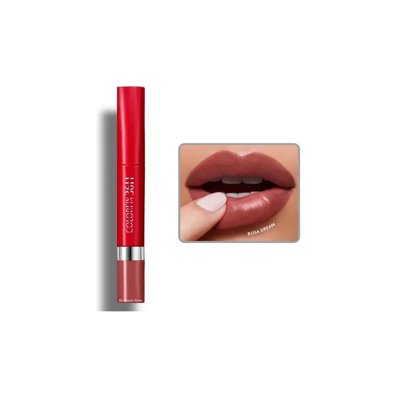 Labial Ésika Dúo Tattoo Colorfix color rosa dream satinado