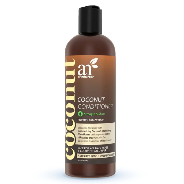 ArtNaturals Coconut and Lime Daily Conditioner – (16 Fl Oz/473ml) – Replenishing Hydration – Deep Moisturizing For All Hair Types – Sulfate-Free and Vegan – Coconut, Lime, Aloe Vera and Rosehip