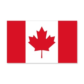 CafePress Canadian Flag 20x12 Wall Decal, Vinyl Wall Peel, Reusable Cling