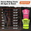 Bright Pink High Visibility Vest with White Text HORSES PLEASE