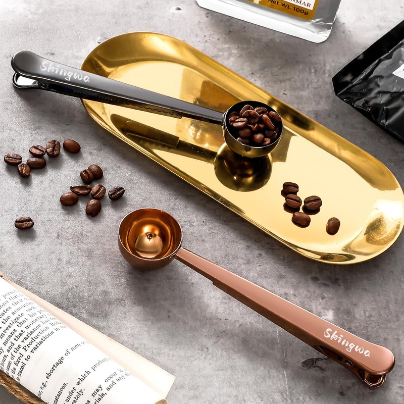 Coffee Scoop with Bag Clip, Multi-Function Milk Powder Measuring Spoon,