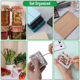 Nogeqi 340PCS Colored Rubber Bands for Tie Dye, Elastic Rubber Bands Office Supplies Size 16 for Geoboard School Home Office Use (Mixing Colors)