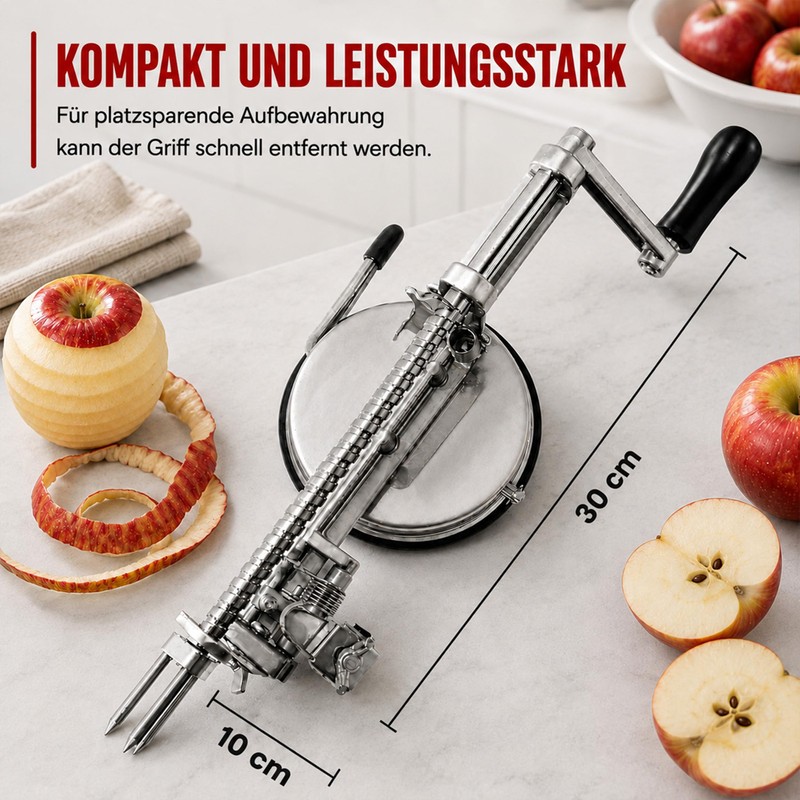 'Stainless Steel "Deluxe Apple Peeler 3 in 1 Function Peeler
