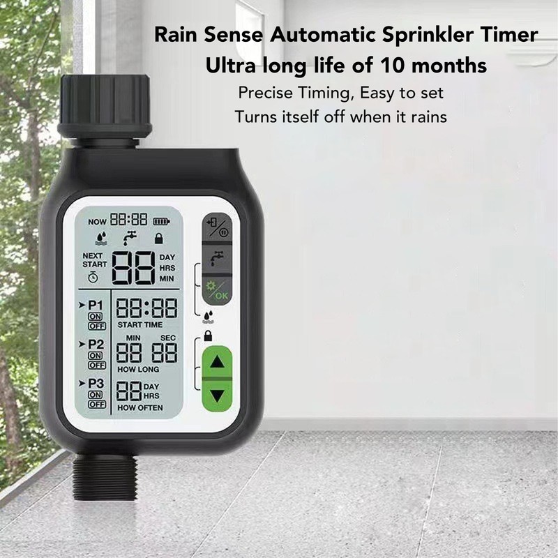 Sprinkler Timer for Garden Hose ABS PC IPX5 Programmable Rain