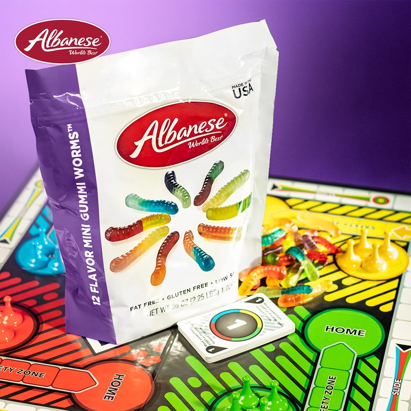 Albanese World's Best 12 Flavor Mini Gummi Worms, 36oz Bag