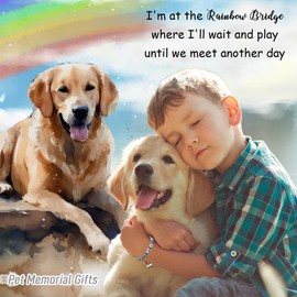 TONY & SANDY Pet Memorial Gifts for Dogs, Dog Memorial Gifts for Loss of Dog, Loss of Dog Sympathy Pet Memorial Bracelet for Boys Girls Who Loss of Dog Furry Friends Bereavement Remembrance