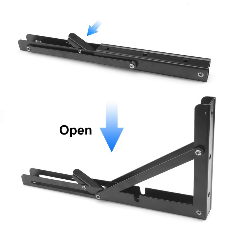 4 Pairs 8 PCS 12 Inch Folding Shelf Brackets,Metal Collapsible