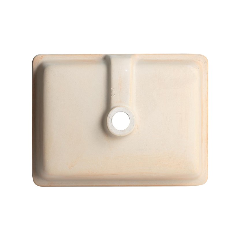 18 Inch Undermount Bathroom Sink White Rectangular Porcelain Ceramic Vanity