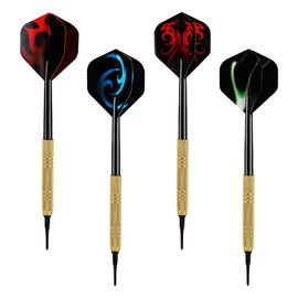 Accmor 12 Pcs Darts Plastic Tip, Soft Tip Darts Set, 14g Plastic Tipped Dart, Attach Extra 36 Black 2BA Replacement Tips, Soft Tip Darts for Electronic/Plastic Dartboard