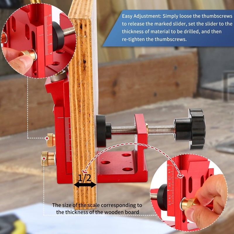 Pocket Hole Jig Set, Oblique Hole Drilling Template, Pocket Dowel