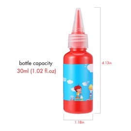 HOMKARE Finger Paint, Kids Finger Paint, Non Toxic Finger Paints for Toddlers 1-3, Washable Finger Paints for Toddlers, 12 Colors, 30ml Each