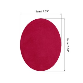 MECCANIXITY Elbow Knee Iron-on Fabric Patches Repair Patches Oval Red for Clothing Repair Crafts Repair Kit Backpack Shoes Decoration Pack of 4
