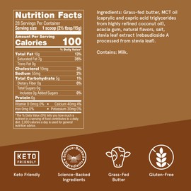 Bulletproof Hazelnut Creamer, 14.8 Ounces, Keto Coffee Creamer with MCT Oil and Grass-Fed Butter