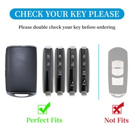 FyndAna Key Fob Cover Compatible with 2025/2024-2019 Mazda CX-5 CX-30 CX-50 CX70 CX90 3 6 CX-9 TPU Car Key Shell with Keychain,4 Buttons