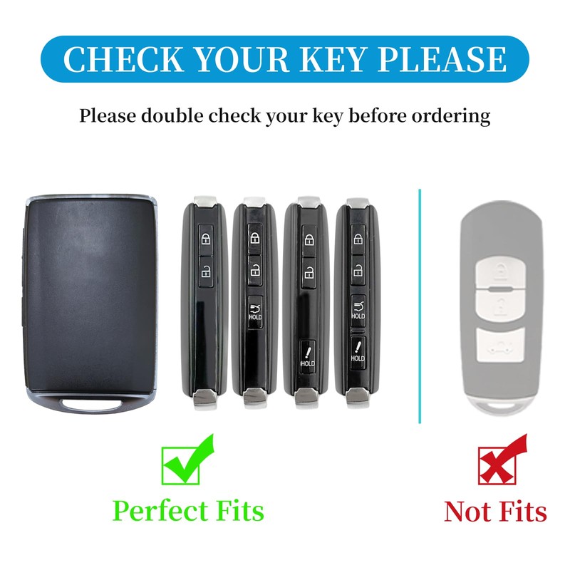 FyndAna Key Fob Cover Compatible with 2025/2024-2019 Mazda CX-5 CX-30