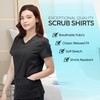 NY Threads Scrub Tops for Women Soft Stretch V-Neck Medical