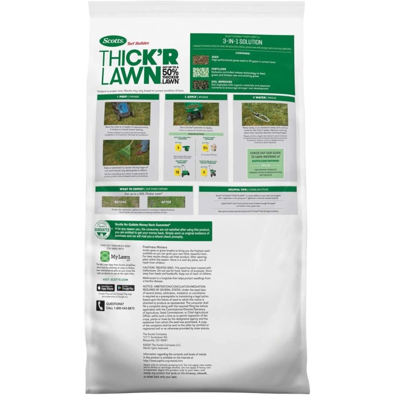 Scotts Turf Builder Thick'R Lawn Sun and Shade, 3-in-1 Solution