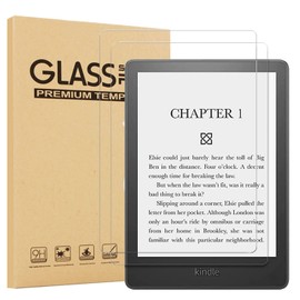 elitegadget 2 Pack Glass Screen Protector for Kindle Paperwhite 7 (12th Gen, 2024) and Colorsoft Signature Edition 7.0 inch 2024 - Tempered Glass Film/High Definition/9H Hardness/Scratch Resistant