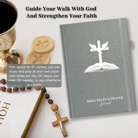 SIMSIMY Bible Study Journal & Prayer Journal, Bible Reading Tracker, Verse Mapping Journal, Guided Christian Devotional Planner, Church Notes Notebook, Religious Gifts for Women Men