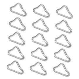 40 anillos triangulares para trampolín, correa de repuesto para trampolín, clips marinos, anillos triangulares para cama elástica, anillo en V de alambre de acero galvanizado para cama elástica M