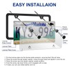 ELECTRONLUMEN Clear License Plate Covers + Aluminum Alloy Frames Combo