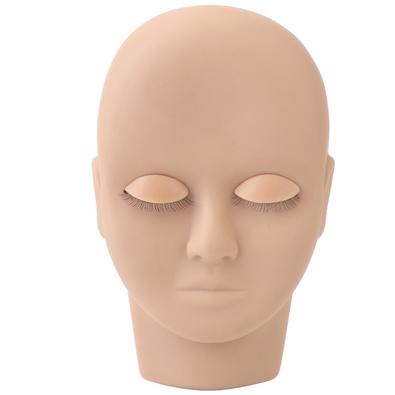 Lash Mannequin Head Reusable Soft Touch Rubber Replaced Eyelids Mannequin