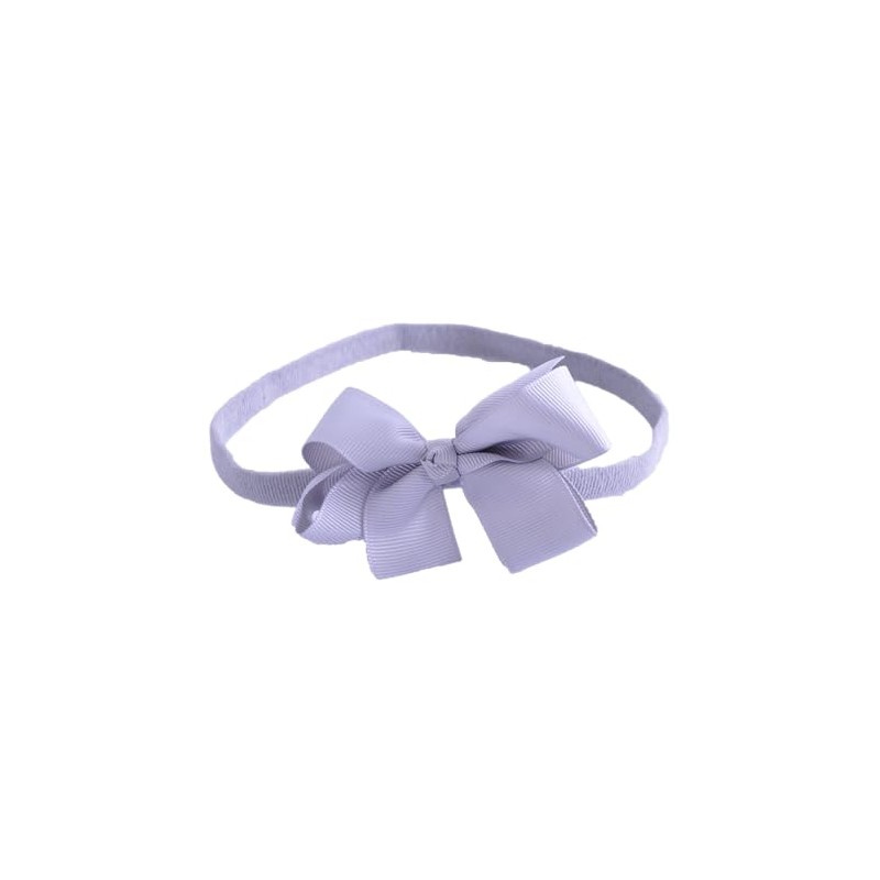 Style Nuvo Girls Baby Grosgrain Ribbon Bow Headband Hairband (Grey)