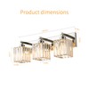 FDPBY Modern Bathroom Vanity Light 3-Lights Chrome Crystal Bathroom Wall