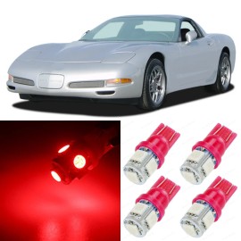 Unbranded 10 x Ultra RED Interior LED Lights Package For 1997- 2004 Chevy Corvette +TOOL