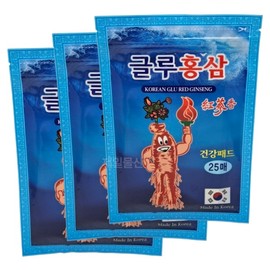 25 sheets of glue red ginseng pads, stick-on compress pack, health patch 3 2ea