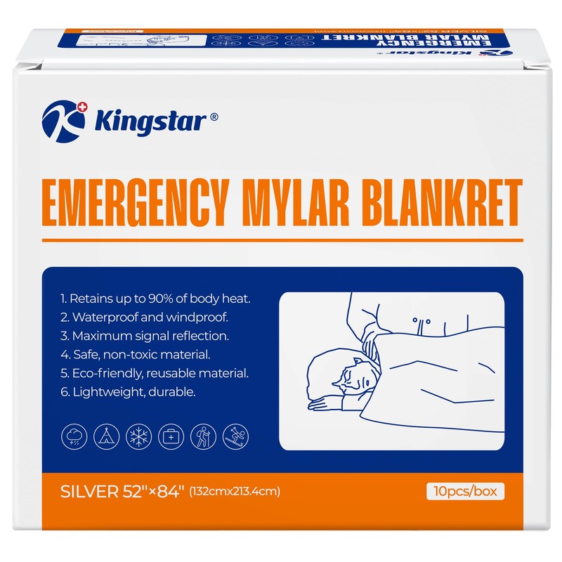 Emergency Blanket for Camping & Survival 30 Packs, 84" L