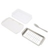 Stainless Steel Butter Cutter Box Cheese Storage Container with Transparent