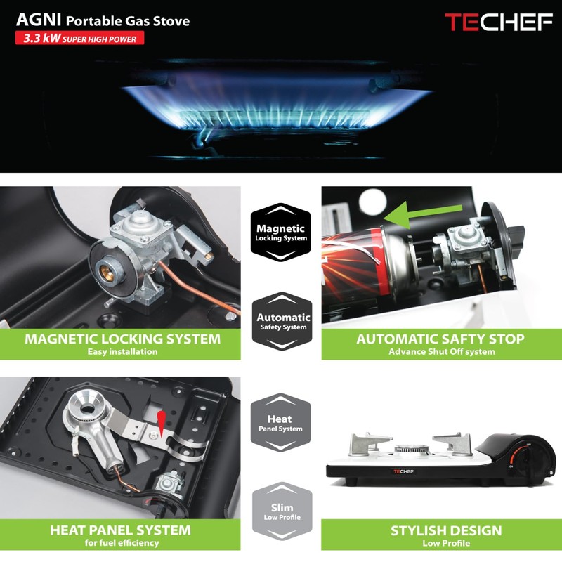 TECHEF - AGNI Portable Butane Gas Stove Burner, Made in