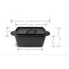 JINYEZI Cast Iron Bread Loaf Pan with Lid - 10x4.7