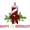CafePress Happy 1St Birthday Square Sticker 3 X 3 Square