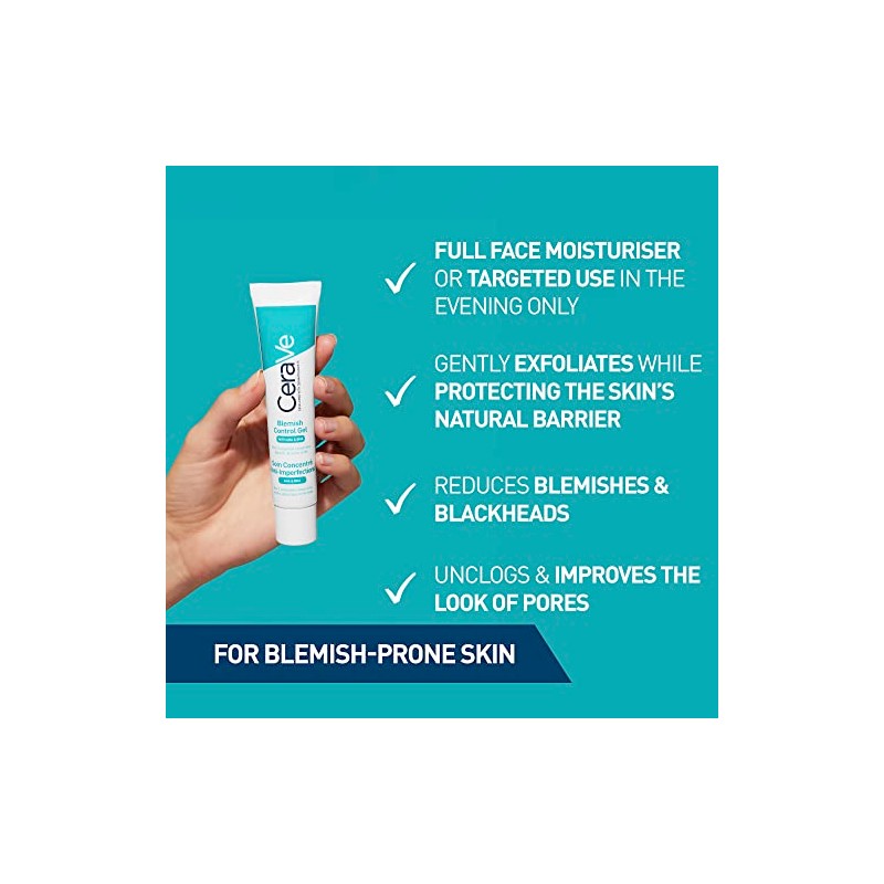 CeraVe Blemish Control Gel Moisturiser with 2% Salicylic Acid, 40ml