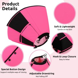 Queenmore Dog Cone XL, Soft Dog Cones for Large Dogs After Surgery, Cone for Dogs to Stop Licking, Elizabethan Collar for Pet, Alternative to Recovery Collar for Large Breeds, Pink XL