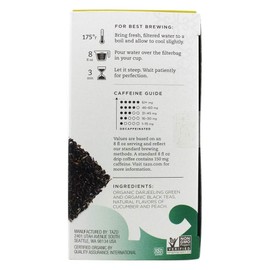 Peachy Green Tea Organic Tazo Teas 20 Bag