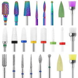 Pack of 24 Nail Cutters Gel Nails Accessories Tungsten Alloy Nail Cutter Attachments Professional Cutter Bits Remove Gel Acrylic Cuticle Cutter Bits for Manicure Pedicure Great Gift
