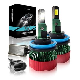 H11 H8 H9 LED Kit de Faros para Auto, 32,000LM 320W 900% 6500K Blanca | Luz Alta o Baja,Luces Antiniebla, Focos para Delanteras,IP68 impermeable,Plug 