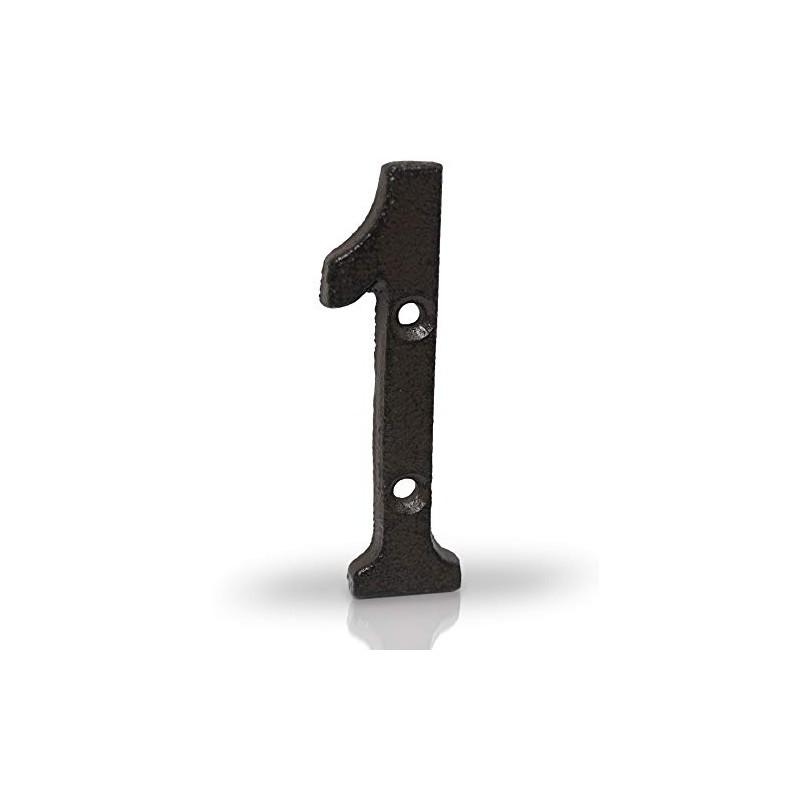 Basic Fundamentals 3-Inch Cast Iron Numbers for Wall and Mailbox