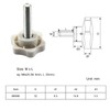 Faspiroty 20pcs M8x16 Star Hand Tension Screw Male Thread Thumb