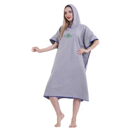 X-Labor Unisex Bath Poncho Beach Towel Microfibre Quick Drying Bath Robe Poncho with Hood Bath Towel Bath Towel Swimming Surfing Beach Diving Beach Resort -