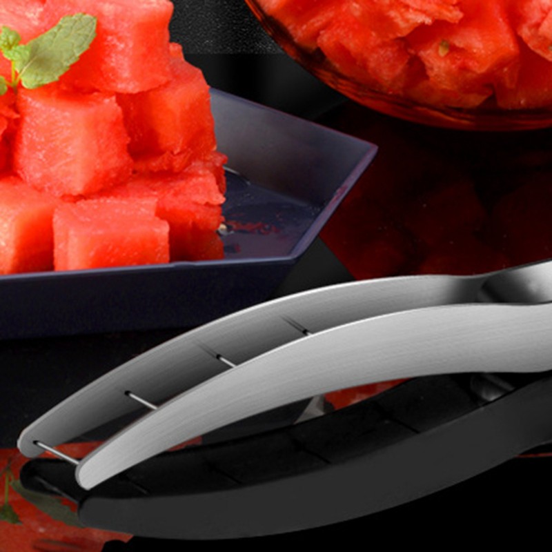 Watermelon Cube Cutter Multipurpose Sharp Ergonomic Grip 304 Stainless Steel
