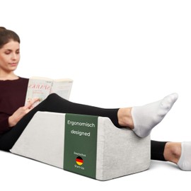 Vein Cushion for Leg Up (for One Leg) - Leg Rest for Lying Up Legs - Leg Elevation Cushion - Wedge Cushion, Support Cushion for Legs & Knees, Ideal as a Lymphatic Cushion and Vein Wedge for One Leg