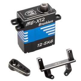 MEUS Racing Coreless TRX4M Servo with Lay Down Servo Mount and Servo Horn for TRX4M 1/18 RC Crawler Upgrades Parts, Not for Stock Frame(12.5KG)