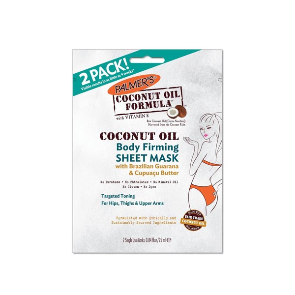Palmer's Coconut Oil Formula Body Firming Sheet Mask, 2 Count(Pack of 1)