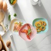 AQUGOO 10 Pcs Wheat Straw Plates, 5.5-inch Square Lightweight Unbreakable