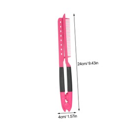 WOONEKY Hair Comb Brush Set 2 Pcs Plastic Straightening Comb for Hair Heatproof Ideal for Salon Use